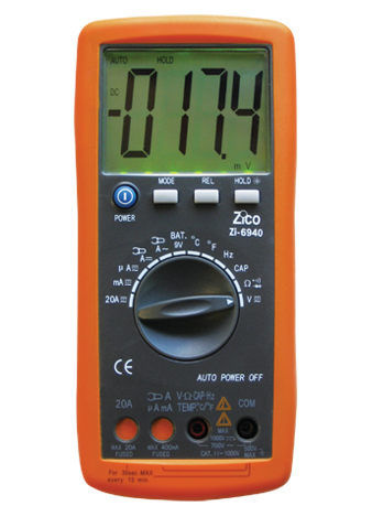 ZI-6940 Auto Range 20A AC/DC DMM